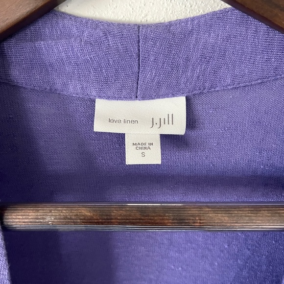 J. Jill Love Linen Open Front Lightweight Cardigan - Picture 3 of 7